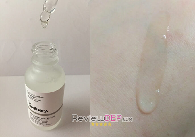 Review The Ordinary Niaciamide: chất lỏng, dễ thấm vào da