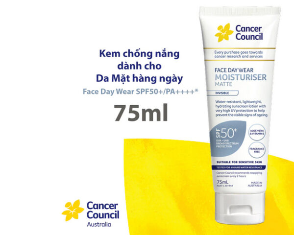 Review kem chống nắng Cancer Council FaceDayWear